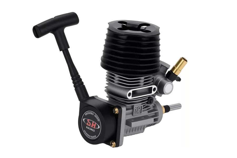 . 18 (2,74 cc) Seitlicher Auspuff motor mit SG-Welle/Zug-Starter/Glow Plug/Slide Carb für 1/10 Nitro RC Car # P0014