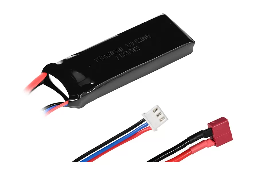 7,4 V 1300mAH 2S Lipo Batterie für VRX 1/16 und 1/18 Scale bürstenlose RC Modell Auto VRX # H0060